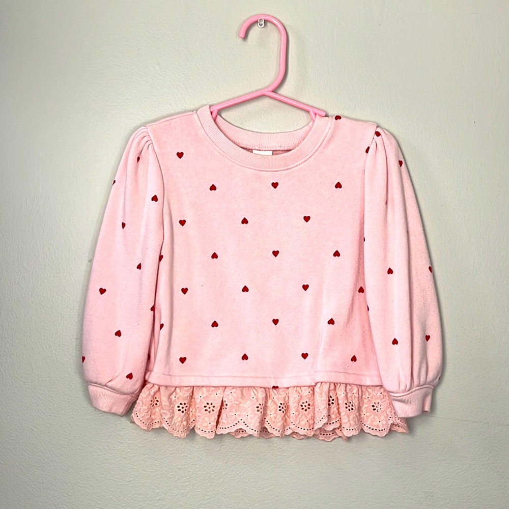 Long Sleeve Heart Sweater-2T